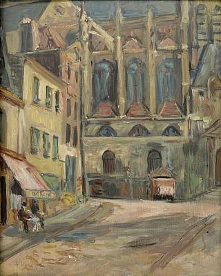 Alfred Mez, St. Etienne, OelHolz, 40 x 33 cm, JPEG